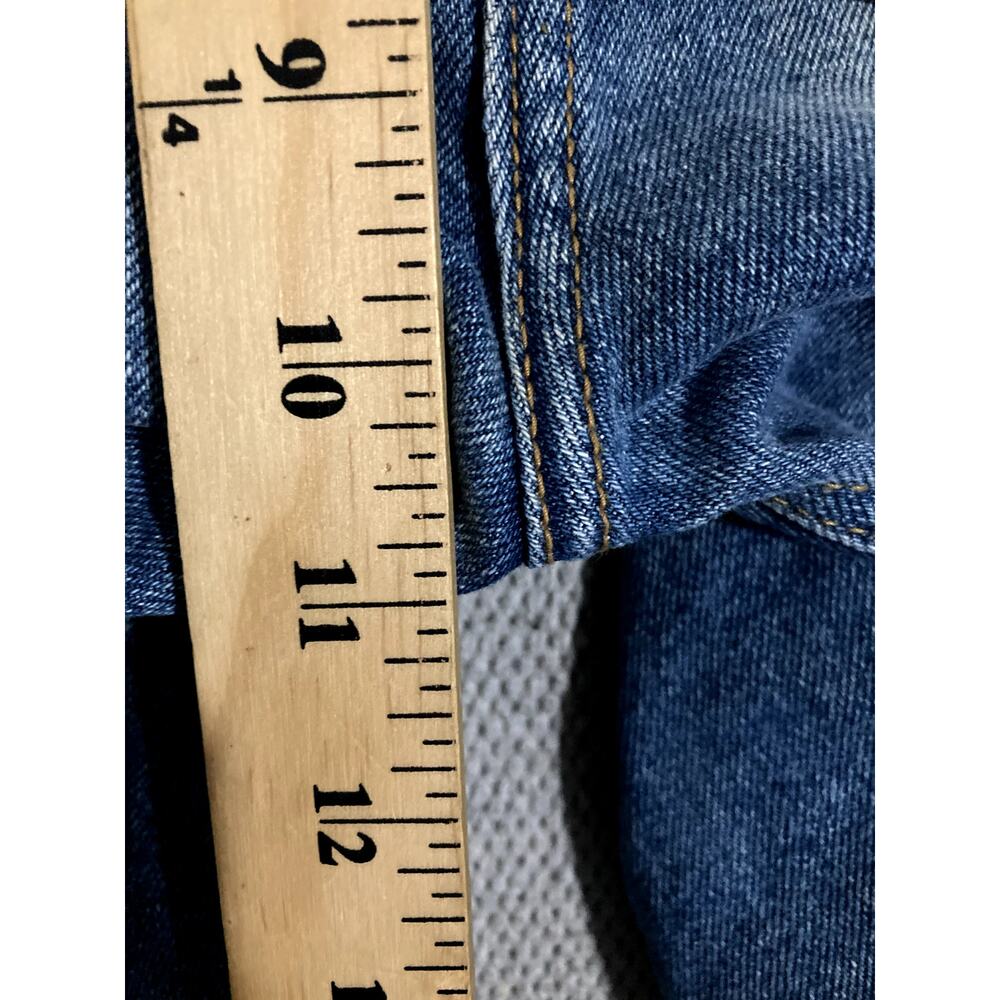 Cello Denim Jean Shorts Womens Large Blue Ripped Distressed Button Fly Grunge‎ - Picture 8 of 11